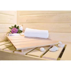 Sauna Malin Eckeinstieg 9 kW externe Strg modern Tür graphit ohne Kranz*Karibu New