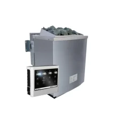 Karibu Sauna-Biokombiofen 9 kW inkl Steuergerät silber