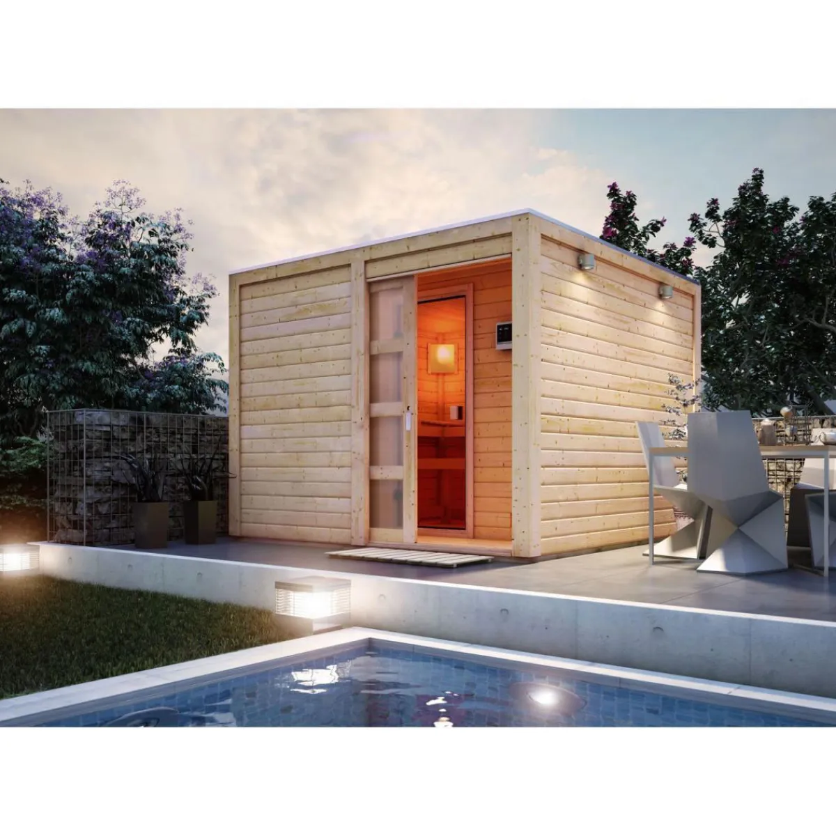 Saunahaus Cuben 38 mm ohne Zubehör^Karibu Online