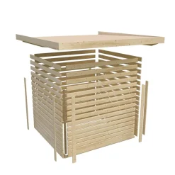 Saunahaus Skrollan 2 38 mm 9 kW Bio Ofen externe Strg moderne Tür*Karibu Discount