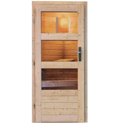 Karibu Saunahaus Torge 38 mm 9 kW Bio Ofen externe Strg moderne Tür terragrau