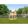 Spielturm Frieda naturbelassen mit Anbau inkl Sandkiste*Karibu