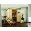 Karibu Systemsauna Daria 68 mm 3,6 kW Ofen externe Strg modern mit Dachkranz