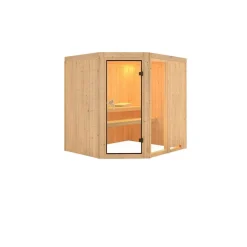 Karibu Systemsauna Fiona 2 68 mm ohne Ofen ohne Dachkranz