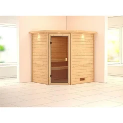 Karibu Systemsauna Mia Eckeinstieg ohne Ofen