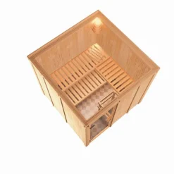 Systemsauna Rodin 68 mm 9 kW Ofen externe Strg modern ohne Dachkranz*Karibu Best