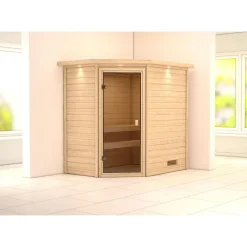 Systemsauna Svea Eckeinstieg ohne Ofen^Karibu Discount