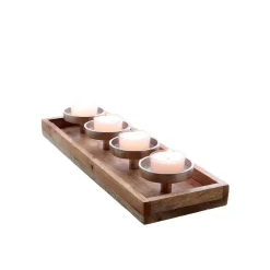 Kerzenhalter 47 x 8 x 15 cm vernickelt* Outlet