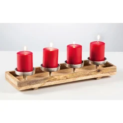 Kerzenhalter 47 x 8 x 15 cm vernickelt* Outlet