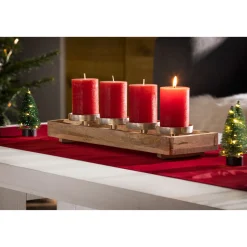 Kerzenhalter 47 x 8 x 15 cm vernickelt* Outlet