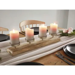 Kerzenhalter 47 x 8 x 15 cm vernickelt* Outlet