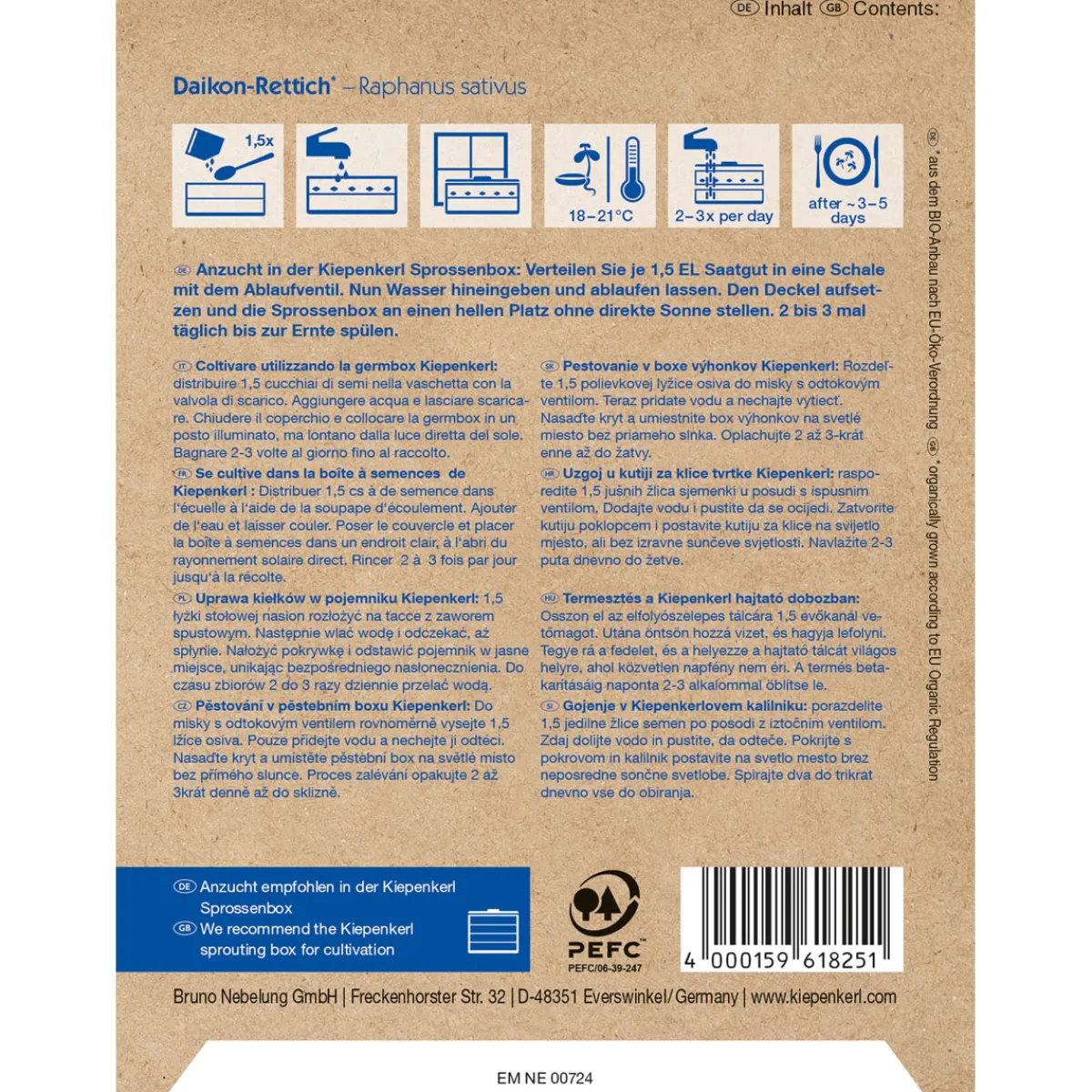 BIO Keimsprossen Daikon-Rettich^Kiepenkerl