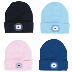 Kindermütze mit 2 LED Lampen^Steuber Online