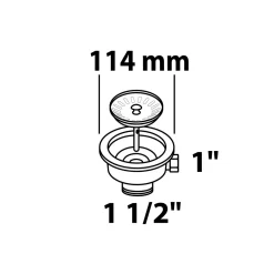 Korbventil ECO-SAVE KS 1 1/2" AG Edelstahl-Ventilkelch und Sieb Durchmesser 114 mm^Kirchhoff Sale