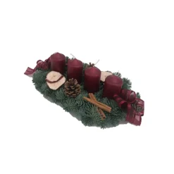 Kleines Adventsgesteck auf Birkenscheibe^ Sale