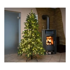 Künstlicher Weihnachtsbaum Sherwood Fichte inkl. LEDs 210 cm Grün^ Hot