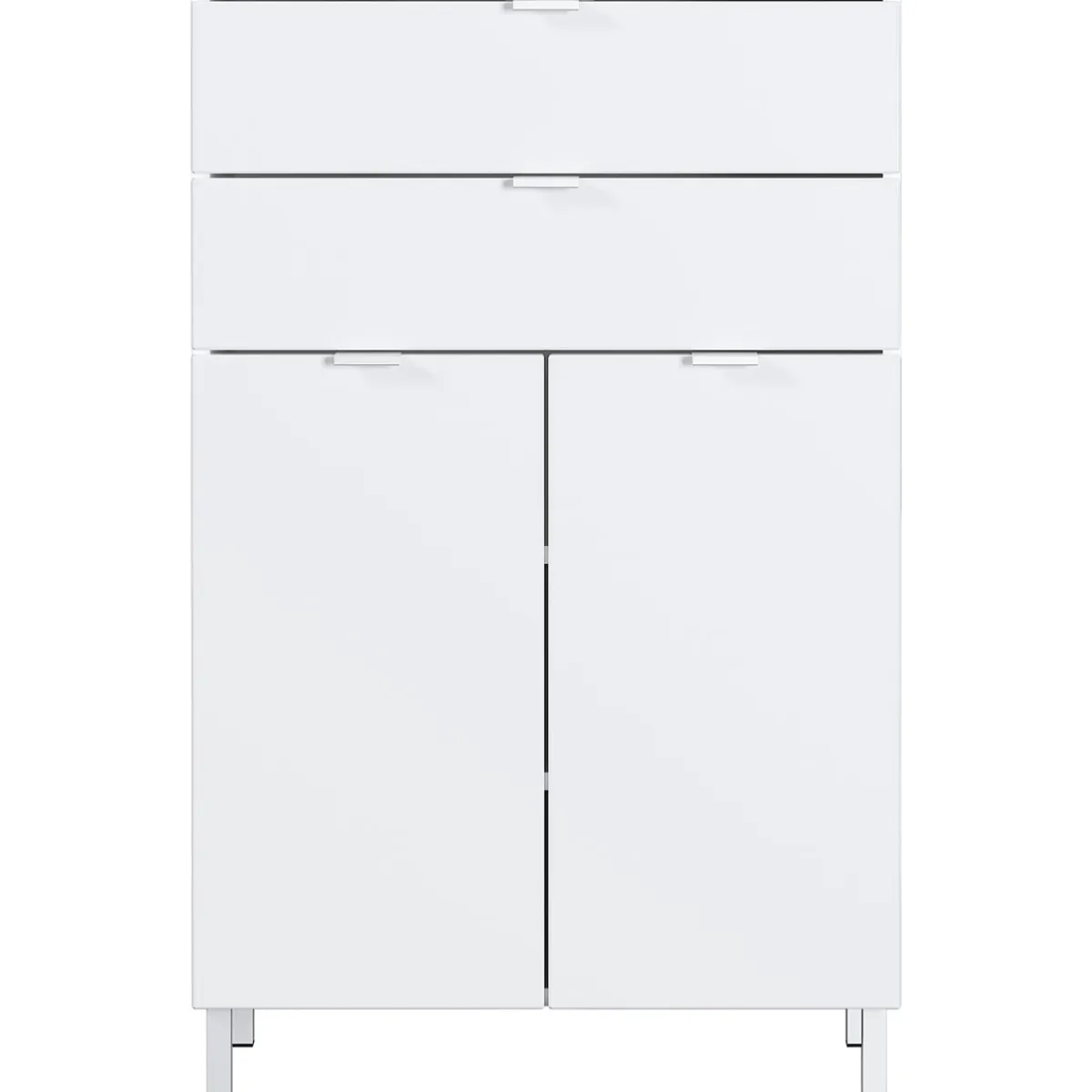 Kommode Maureen 2 Schubkästen 60 x 97 x 34 cm weiß