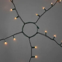 LED Baummantel mit Ring Durchmesser 11 cm 5 Stränge mit je 50 bernsteinfarbenen Dioden gefrostet*Konstsmide