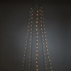 LED Baummantel mit Ring Durchmesser 11 cm 5 Stränge mit je 50 bernsteinfarbenen Dioden gefrostet*Konstsmide