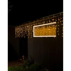 LED Eisregen Lichtervorhang mit weißen Globes*Konstsmide Discount