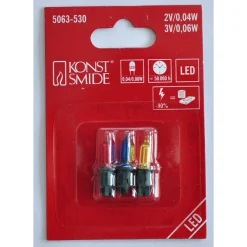 Konstsmide LED-Ersatzbirne Steckfassung grün 3 Stück rot/ gelb/ blau