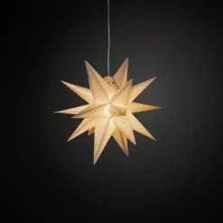 Konstsmide Weißer 3D Papierstern inkl. Anschlusskabel