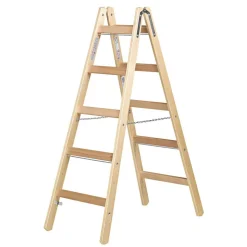 Holz-Sprossen-Doppelleiter 2 x 5 Sprossen^Krause Best
