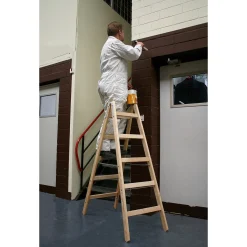 Holz-Sprossen-Doppelleiter 2 x 5 Sprossen^Krause Best