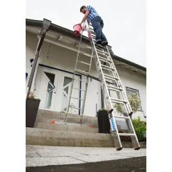 Vielzweckleiter Tribilo 3 x 12 Sprossen mit Treppenfunktion^Krause Hot