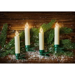 Krinner Christbaumkerzen LED Lumix Classic Mini Basis 12er Set