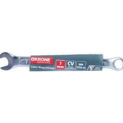 Krone Gabel-Ringschlüssel abgewinkelt 7 mm