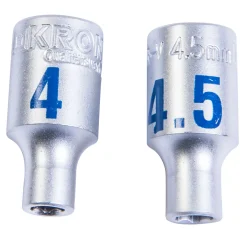 Steckschlüsseleinsatz 1/4 4 und 4,5 mm^Krone Clearance