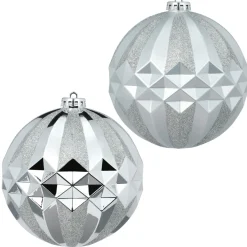 Kugelpaar 14,5cm Winter Silver