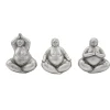Kunstgewerbe Gehlmann Dekofigur Yoga Dame silber 3 Designs 14,5 x 9,5 x 15 cm
