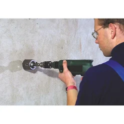 kwb Hohlbohrkrone mit Schaft und Zentrierbohrer Durchmesser 66 mm