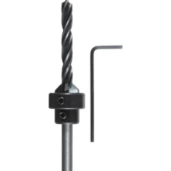 kwb Holzspiralbohrer-Set mit Aufstecksenker und Tiefenstop 3 teilig Durchmesser 3 mm