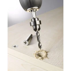 kwb Holzspiralbohrer-Set mit Aufstecksenker und Tiefenstop 3 teilig Durchmesser 3 mm