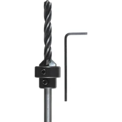 kwb Holzspiralbohrer-Set mit Aufstecksenker und Tiefenstop 3 teilig Durchmesser 5 mm