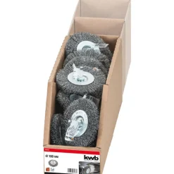 Scheibenbürsten für Einsatz mit Bohrmaschinen und Akkuschraubern HSS grob Durchmesser 100 mm*kwb Clearance