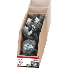 Scheibenbürsten für Einsatz mit Bohrmaschinen und Akkuschraubern HSS doppeldick grob Durchmesser 75 mm*kwb