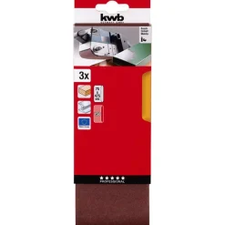kwb Schleifbänder Holz und Metall 75 x 457 mm K150