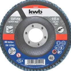 Schleifmop Cut Fix Lamellenschleifteller Metallbearbeitung Durchmesser 115 mm K40^kwb