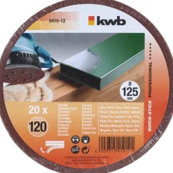Schleifscheiben Quick-Stick Holz und Metall Durchmesser 125 mm K120*kwb Discount