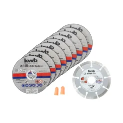 kwb Trennscheiben Diamant-Set 115 mm 10 teilig