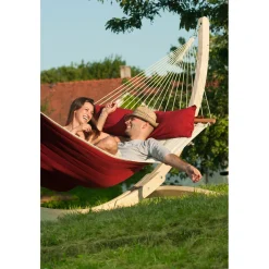 La Siesta Gefütterte Kingsize-Stabhängematte Alabama Red Pepper