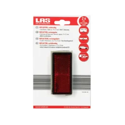 LAS 10206 Reflektor rot viereckig 2 Stk.* Clearance