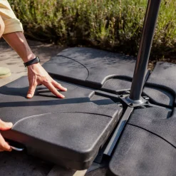 Kunststoff-Plattenset für Sonnenschirm-Kreuzständer Wasser/Sand*Leco Outlet