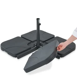 Kunststoff-Plattenset für Sonnenschirm-Kreuzständer Wasser/Sand*Leco Outlet