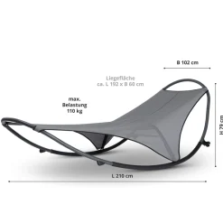 Leco Schaukel Liege Eni 210 x 102 x 79 cm Sonnenliege Gartenliege