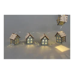 LED Kette Häuser 75cm grün Holz 8LED für 2AA* Online